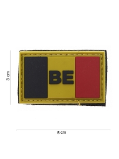 PATCH PVC 3D VELCRO 101 INC DRAPEAU BELGIQUE BE SMALL