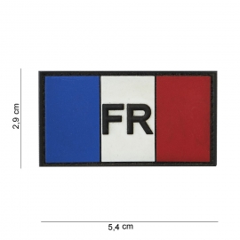 PATCH PVC 3D VELCRO 101 INC DRAPEAU FRANCE FR (2,9x5,4cm)