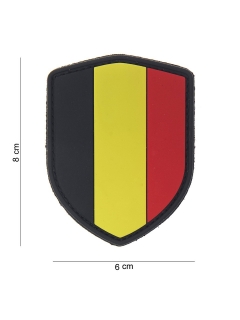 PATCH PVC 3D VELCRO 101 INC BELGIQUE SHIELD