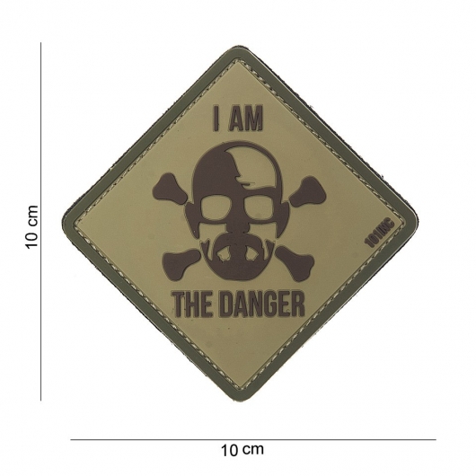 PATCH PVC 3D VELCRO 101 INC I'M THE DANGER TAN