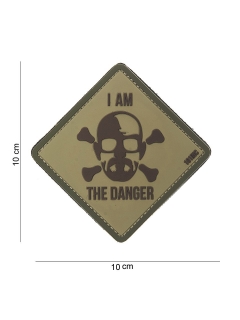 PATCH PVC 3D VELCRO 101 INC I'M THE DANGER TAN