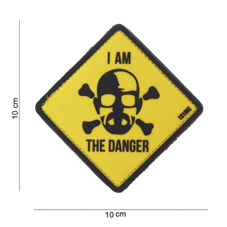 PATCH PVC 3D VELCRO 101 INC I'M THE DANGER JAUNE