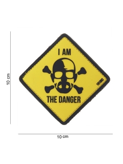 PATCH PVC 3D VELCRO 101 INC I'M THE DANGER JAUNE