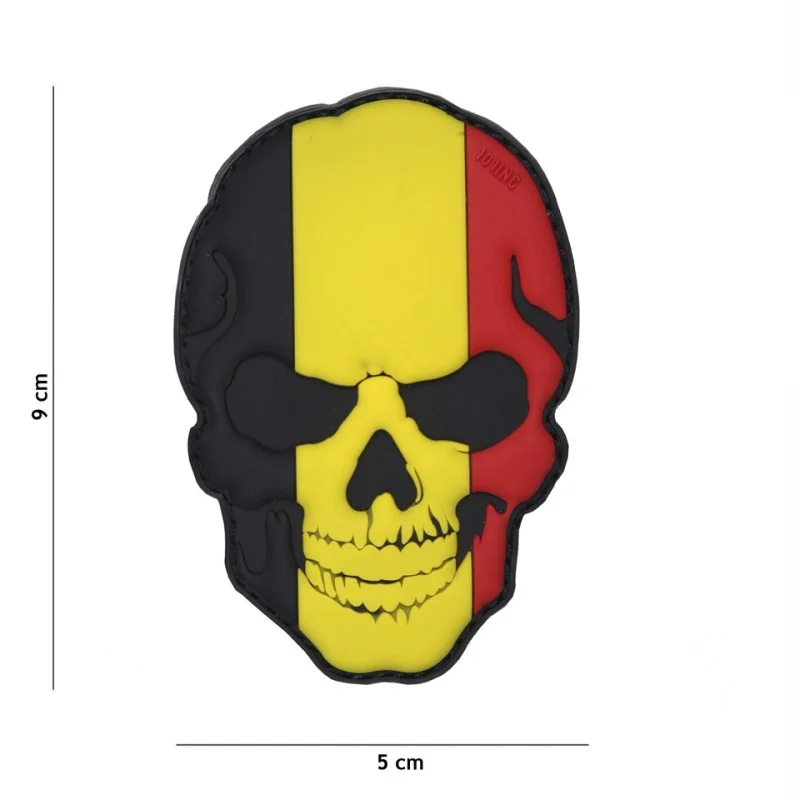 PATCH PVC 3D VELCRO 101 INC SKULL BELGIQUE