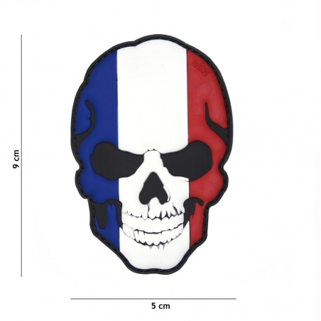 PATCH PVC 3D VELCRO 101 INC SKULL FRANCE