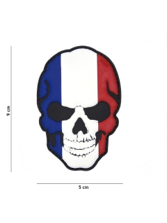 PATCH PVC 3D VELCRO 101 INC SKULL FRANCE