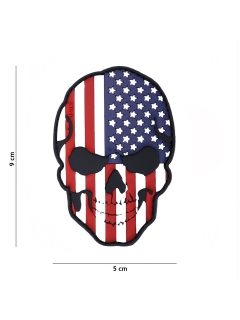 PATCH PVC 3D VELCRO 101 INC SKULL USA