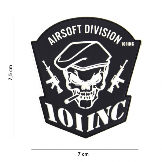 PATCH PVC 3D VELCRO 101 INC AIRSOFT DIVISION NOIR