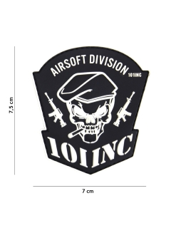 PATCH PVC 3D VELCRO 101 INC AIRSOFT DIVISION NOIR