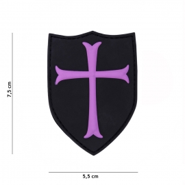 PATCH PVC 3D VELCRO 101 INC CRUSADER ROSE