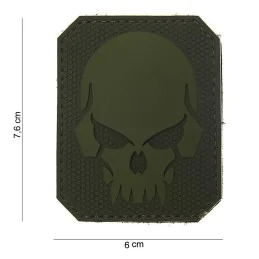 PATCH PVC 3D VELCRO 101 INC PIRATE SKULL VERT