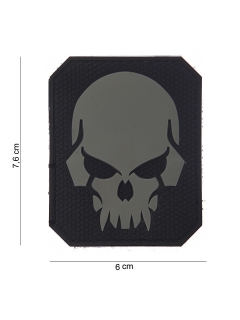 PATCH PVC 3D VELCRO 101 INC PIRATE SKULL GRIS