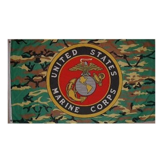 DRAPEAU FOSCO US MARINE CORPS CAMO (1x1,5m)