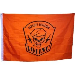 DRAPEAU 101 INC SKULL ORANGE (105x155cm)