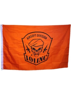 DRAPEAU 101 INC SKULL ORANGE (105x155cm)