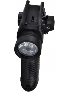 POIGNÉE TACTIQUE AVEC LAMPE FLASH ET LASER NOIR (STL-300J)