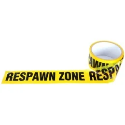 RUBAN "RESPAWN ZONE" JAUNE